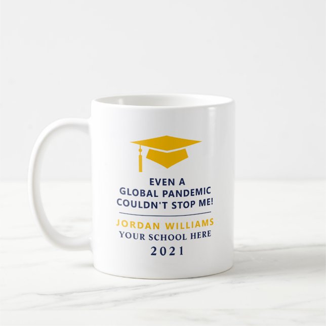 Personalized Pandemic - Graduate Class of 2021 Mug Kaffeetasse (Links)
