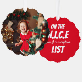 Personalized Paper Christmas Ornament  Karte