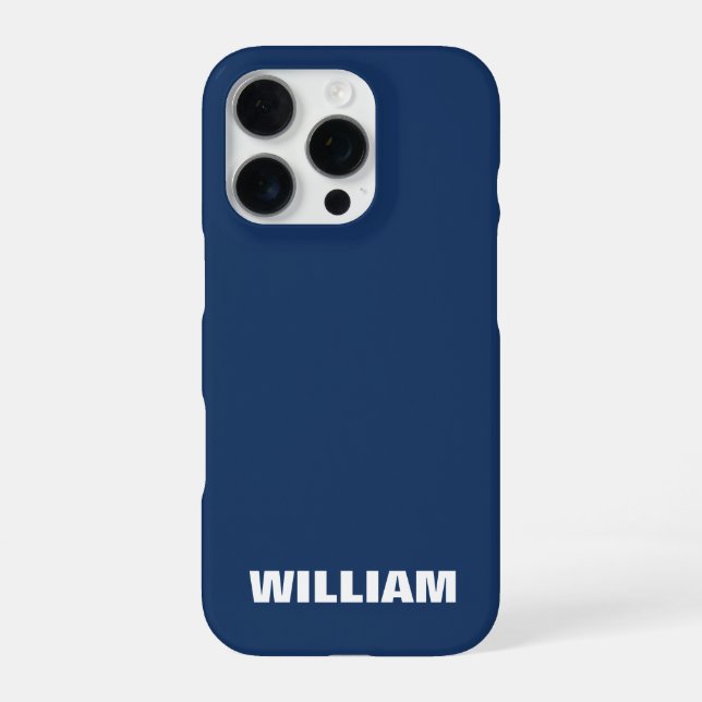 Personalized Pastel blue iPhone Case with Custom Hülle (Rückseite)