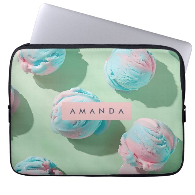 Personalized Pastel Cotton Candy Dream Aesthetic Laptopschutzhülle (Vorderseite)