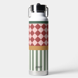 Personalized Pattern Water Bottle with Name Trinkflasche