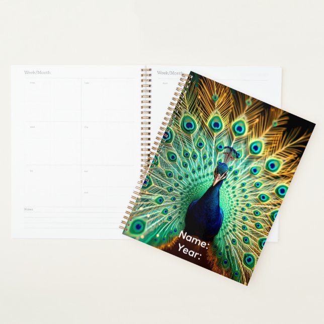 Personalized Peacock Frequencies Planner  Planer (Anzeige)