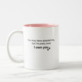 Personalized Pembroke Corgi “I Own You” Zweifarbige Tasse