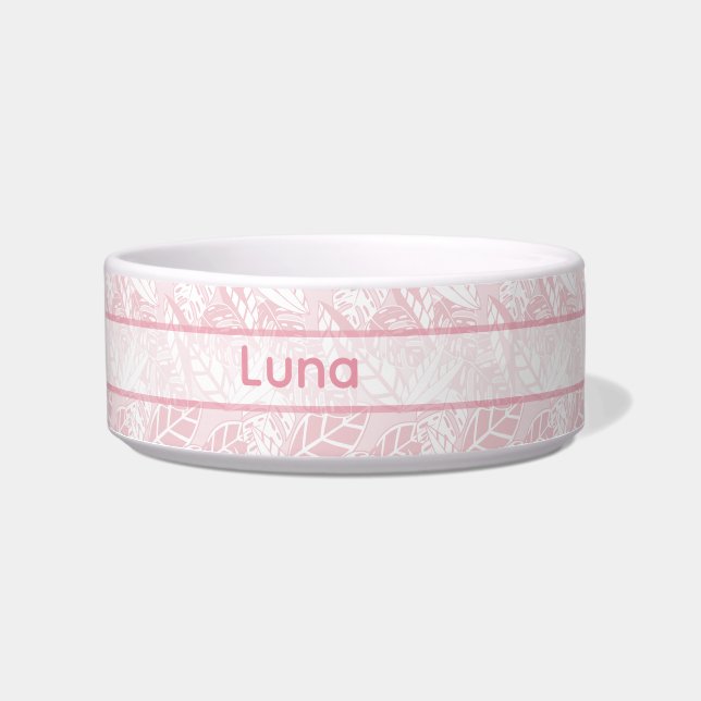 Personalized Pet Bowl with foliage Napf (Vorderseite)