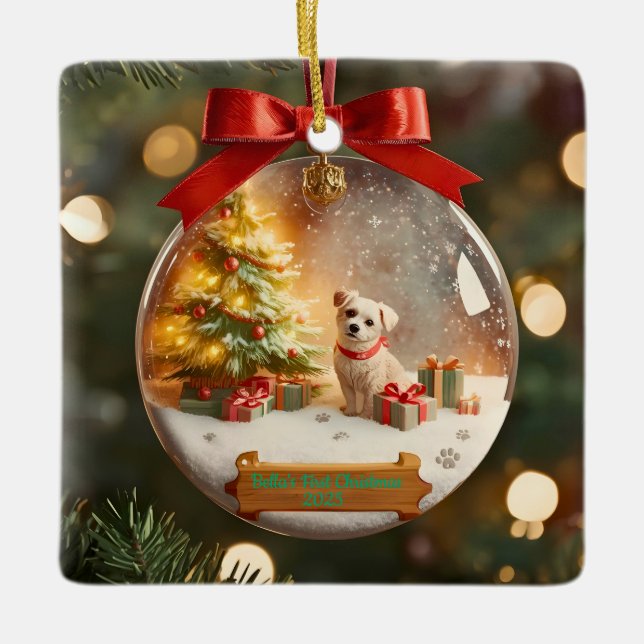 Personalized Pet Christmas Ornament – Custom Name  (Vorderseite)