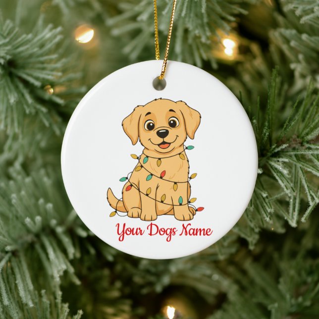Personalized Pet Christmas Ornament Front & Back (Baum)