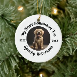 Personalized Pet Loss Tribute Artwork Keramik Ornament