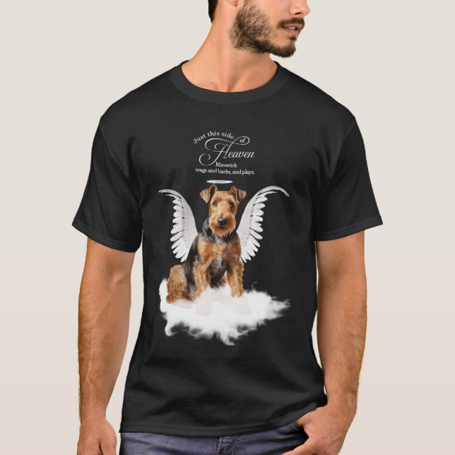 Personalized Pet Memorial Airedale Terrier Dog T-Shirt (Vorderseite)