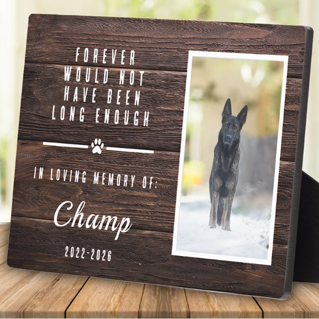 Personalized Pet Memorial Photo Frame with Easel  Fotoplatte (Pet Memorial with easel)