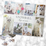 Personalized Pet Photo Collage Puzzle<br><div class="desc">Personalized "Best Cat Ever" Jigsaw Puzzle with Photo. This simple and elegant jigsaw puzzle is a beautiful way to showcase cherished memories of your beloved pet. The design features space for a photo of your cat, with room for their name on the first line and "Best Cat Ever" on the...</div>