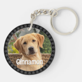Personalized Pet Photo Dog Lover Name Keepsake Schlüsselanhänger