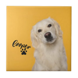 Personalized Pet  Photo Dog Lover with Photo Fliese