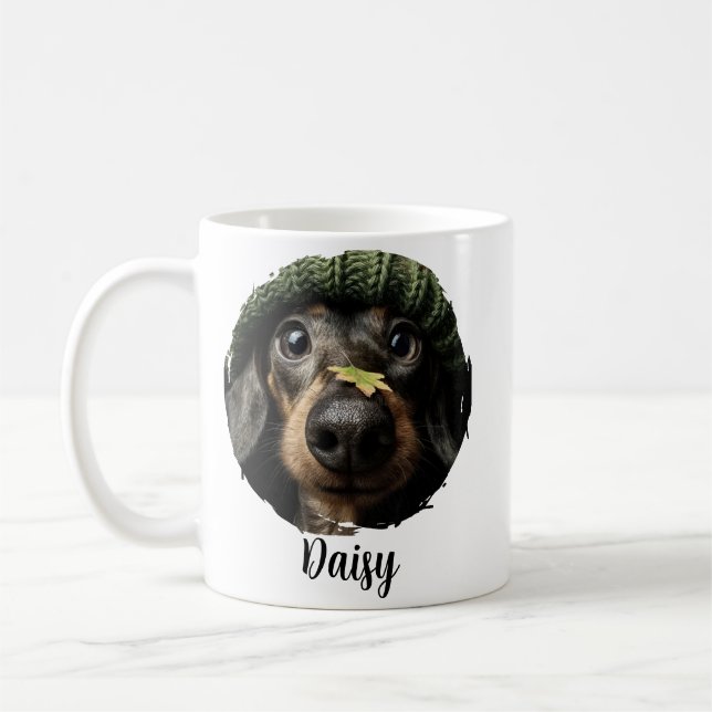 Personalized Pet Photo Mug with Name | Modern Cute Kaffeetasse (Links)