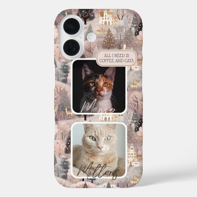 Personalized Pets Photo Collage Christmas Case-Mate iPhone Hülle (Rückseite)