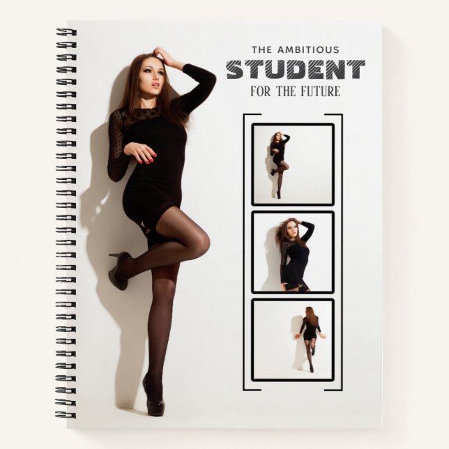 personalized photo and name notebook notizbuch (Vorderseite)