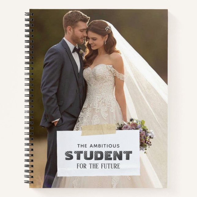 personalized photo and name notebook notizbuch (Vorderseite)