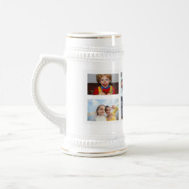 Personalized Photo Christmas Collage Beer Stein Bierglas