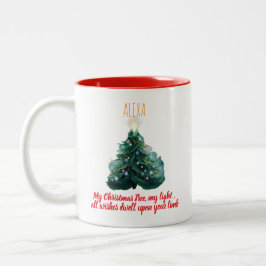 Personalized Photo Christmas Tree Ornament Zweifarbige Tasse