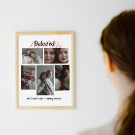 Personalized Photo Collage Gift for Mom Poster