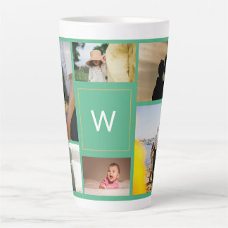 Personalized Photo Collage with Monogram Milchtasse