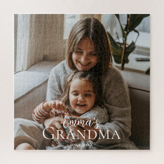Personalized Photo & Custom Text Grandma Since -  Puzzle (Vertikal)