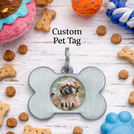 Personalized Photo Dog ID Tag Custom Pet Name Tiermarke