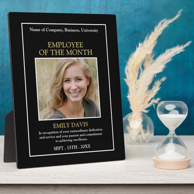 Personalized Photo - Employee Award Plaque Fotoplatte (Seite)