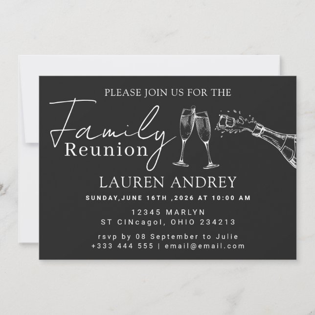 Personalized photo Family Reunion Party Invitation Einladung (Vorderseite)