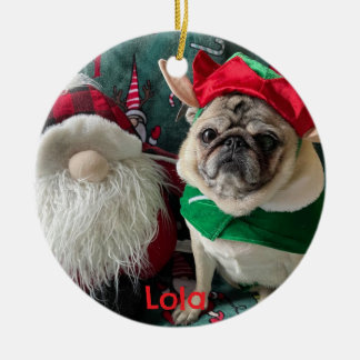 Personalized Photo "Feliz Naughty Dog" Ornament