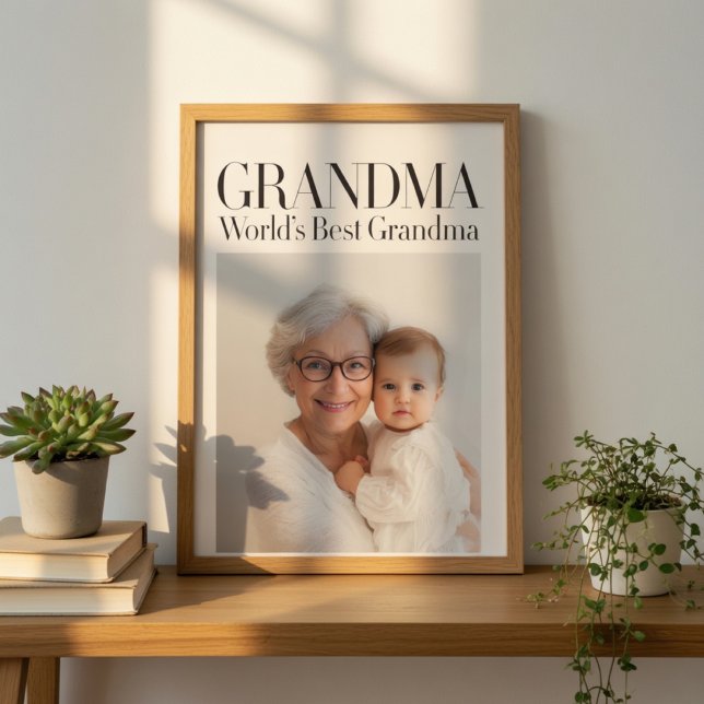 Personalized Photo Gift | World's Best Grandma Poster (Von Creator hochgeladen)