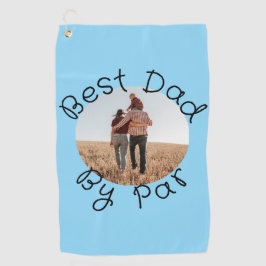 Personalized Photo Golf Gift Best Dad By Par Golfhandtuch
