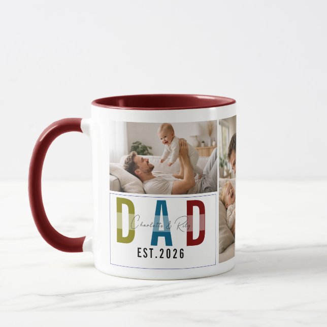 Personalized Photo Mug – Our First Father’s Day Tasse (Links)