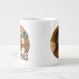 Personalized Photo Retro Bahamas Tropical Beach    Jumbo-Tasse