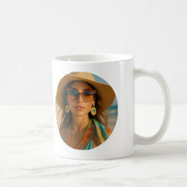 Personalized Photo Retro Bahamas Tropical Beach    Kaffeetasse