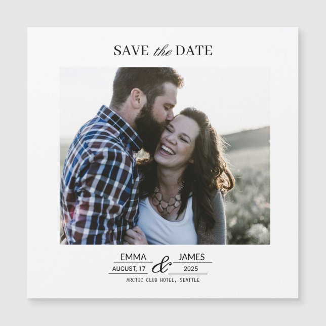 Personalized Photo Save the Date magnet (Vorderseite)