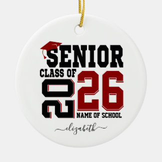 Personalized Photo Senior Year Graduation  Keramik Ornament