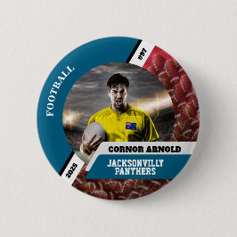 Personalized photo sports button/pin football butt button