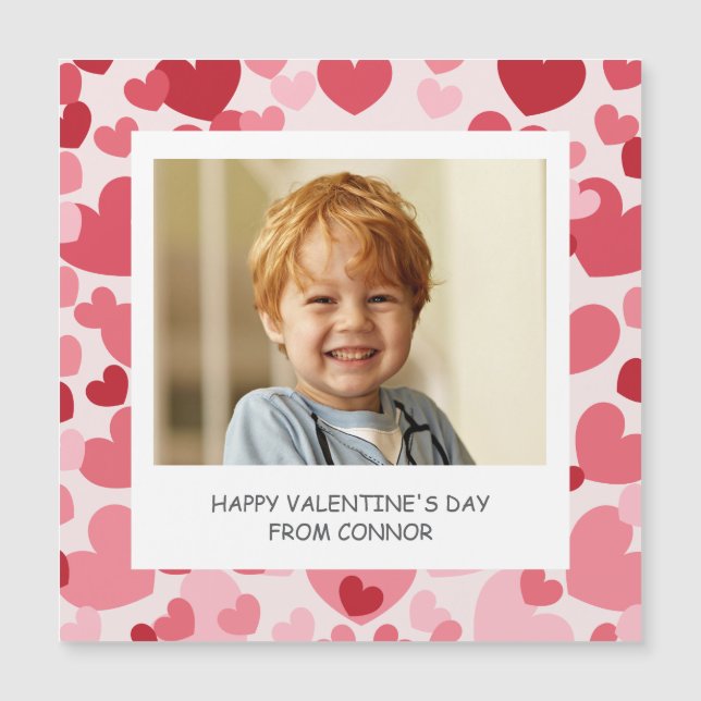 Personalized Photo Valentine Magnet (Vorderseite)