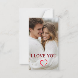 Personalized Photo Valentine's Day Flat Note Card Mitteilungskarte