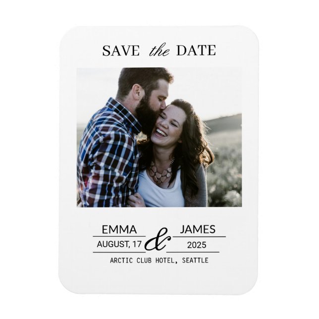 Personalized Photo Wedding Fridge magnet (Vertikal)