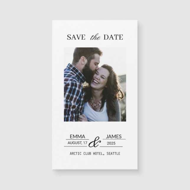 Personalized Photo Wedding Save the Date magnet (Vorderseite)