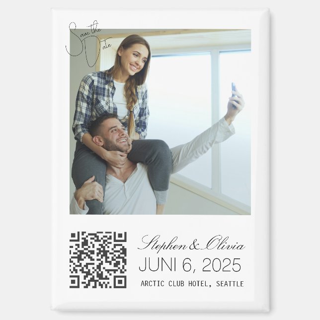 Personalized Photo Wedding Save the Date magnet (Vorderseite)