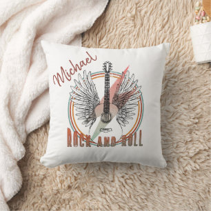 Personalized pillow Rock and Roll, Gitarre und Flü Kissen