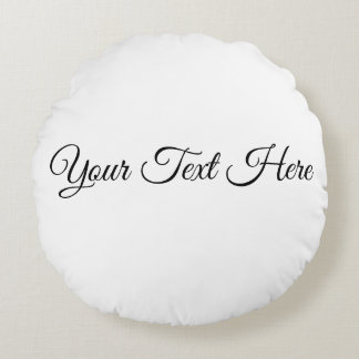 Personalized Pillow with Your Text – Modern Decor Rundes Kissen