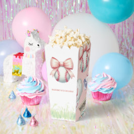 Personalized Pink Baseball Popcorn Geschenkschachtel