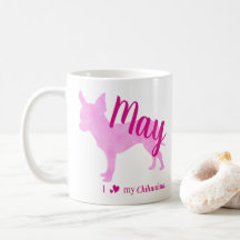 Personalized Pink Chihuahua Mug チワワ