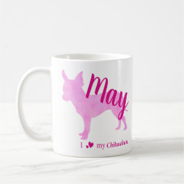 Personalized Pink Chihuahua Mug チワワ Kaffeetasse