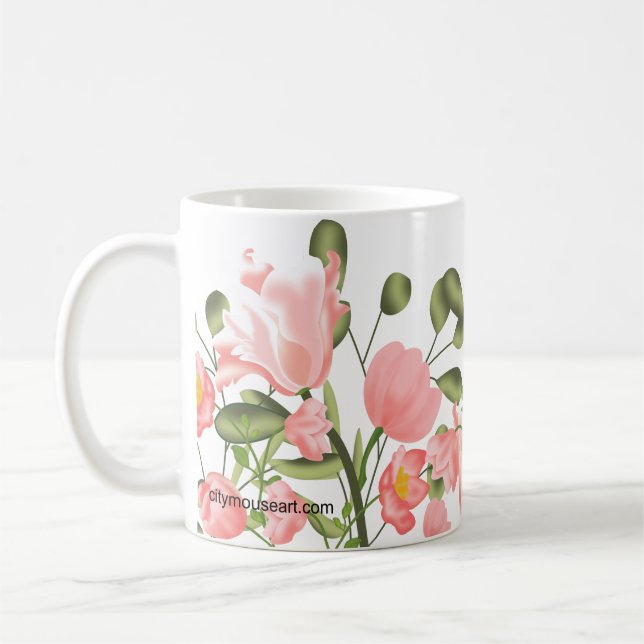 Personalized Pink Paradise Kaffeetasse (Links)
