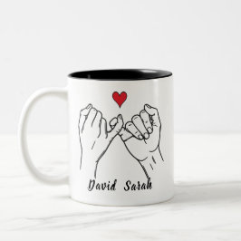 Personalized Pinky Promise Mug Valentine’s Day Zweifarbige Tasse