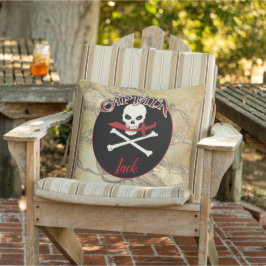 Personalized Pirate Captain Throw Pillow Kissen